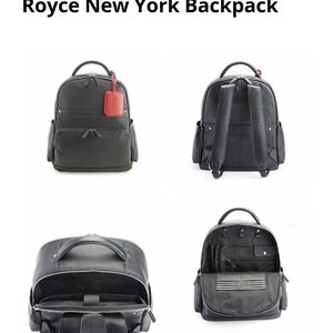 Delta Million Miler Royce New York Leather Backpack Black Laptop Travel Bag